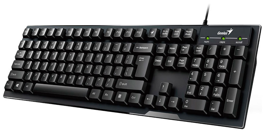 Клавиатура проводная мультимедийная Genius Smart KB-102, черный