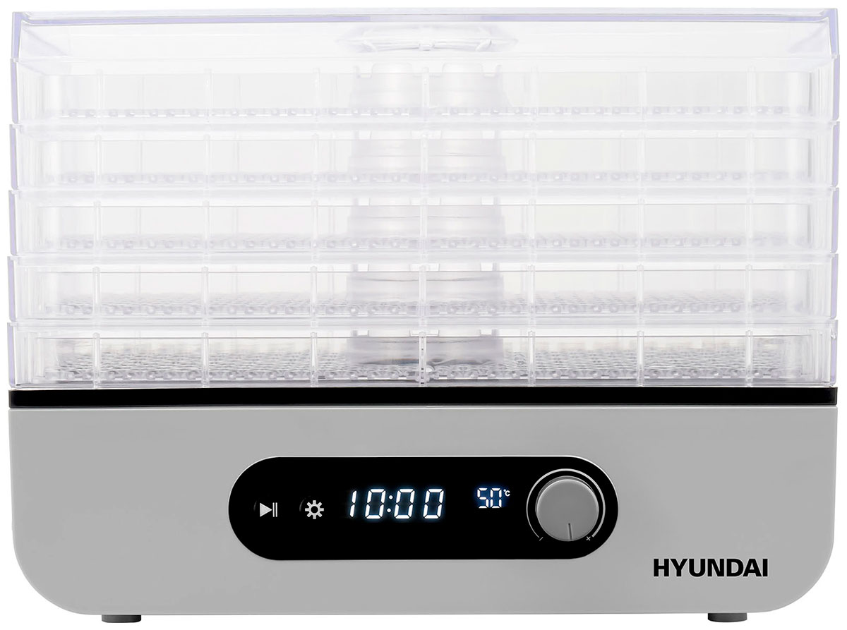 цена Сушилка для овощей Hyundai HYDF-5033 серый