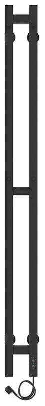 Изображение товара Полотенцесушитель электрический Laris Прайм ЧКЧ 80х1200 ДУЭТ Черный Муар Правое подключение 73207609