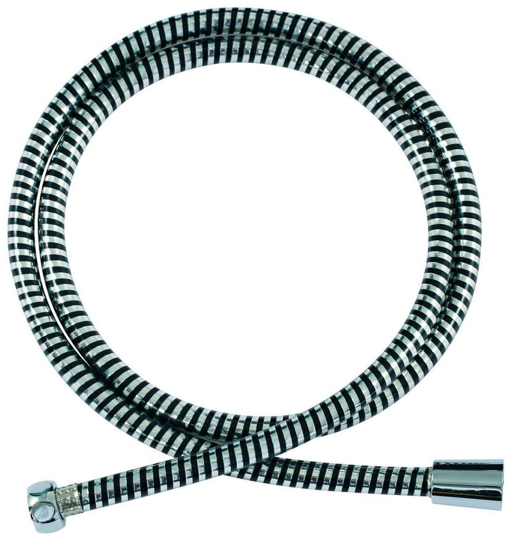 Изображение товара Гибкий душевой шланг Bravat P7233CP-RUS 1500 мм черный серебро