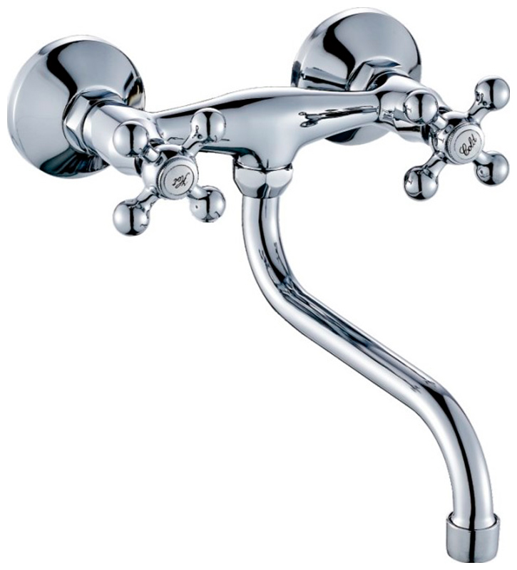 Изображение товара Смеситель для кухни Haiba HB19 хром двухвентильный с поворотным изливом