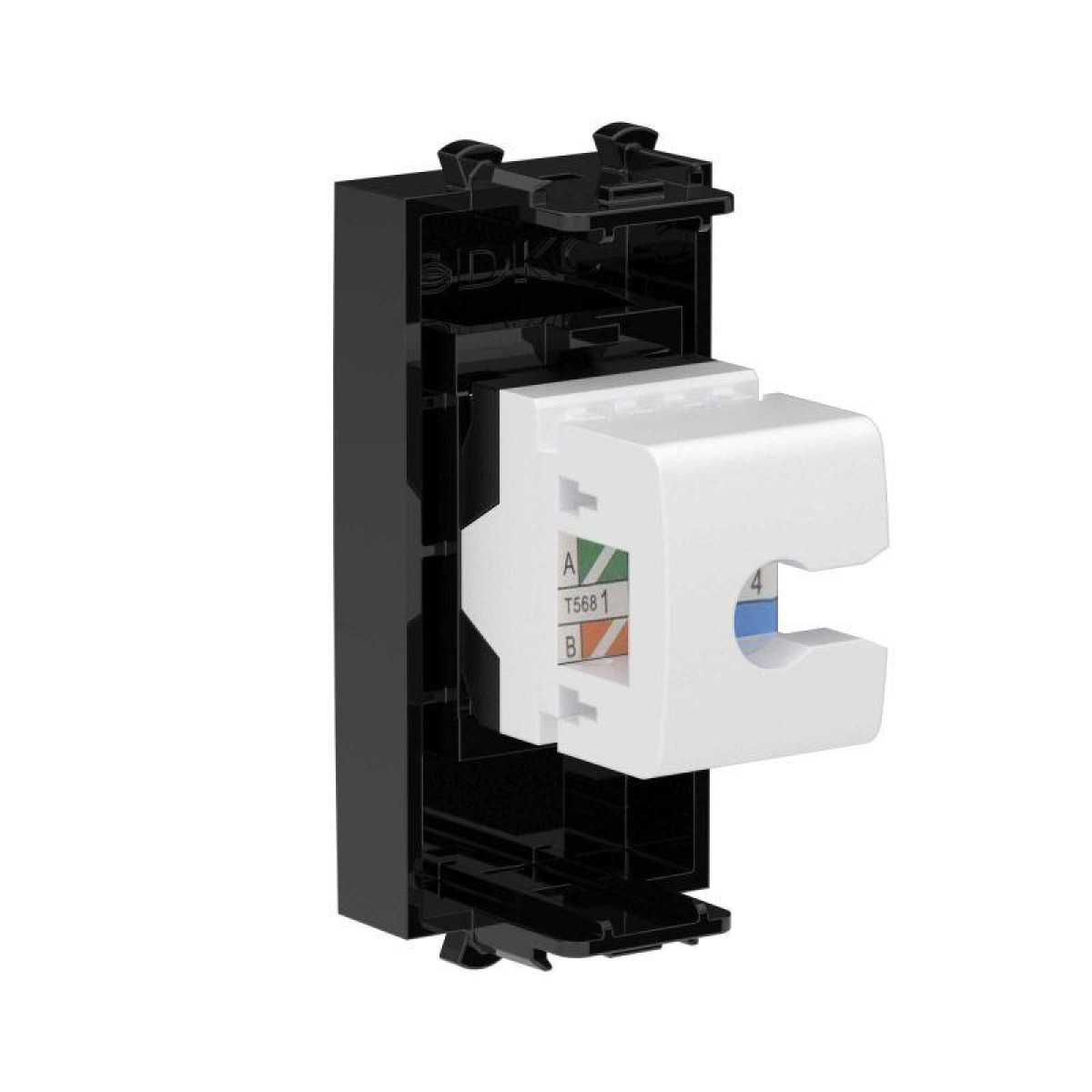 Изображение товара Рамки и механизмы для электросетей DKC Avanti Черный квадрат RJ45 кат.5E