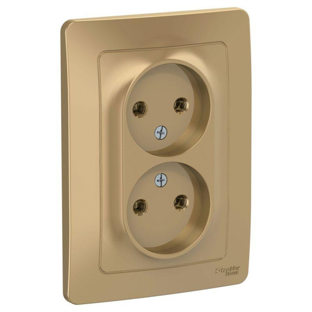 Изображение товара Розетки Systeme Electric Розетка 2-м СП Blanca 16А IP20 250В без заземл. без защ. шторок титан SE