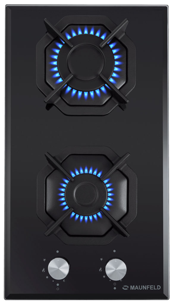 Изображение товара Газовая варочная панель Maunfeld EGHG.32.2CB/G с двойной конфоркой и стеклянной поверхностью