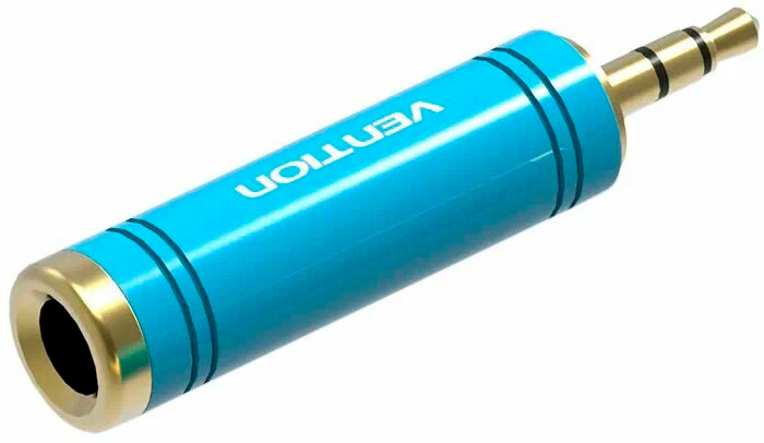

Переходник Vention Jack 3.5 mm M/6,5 mm, Синий