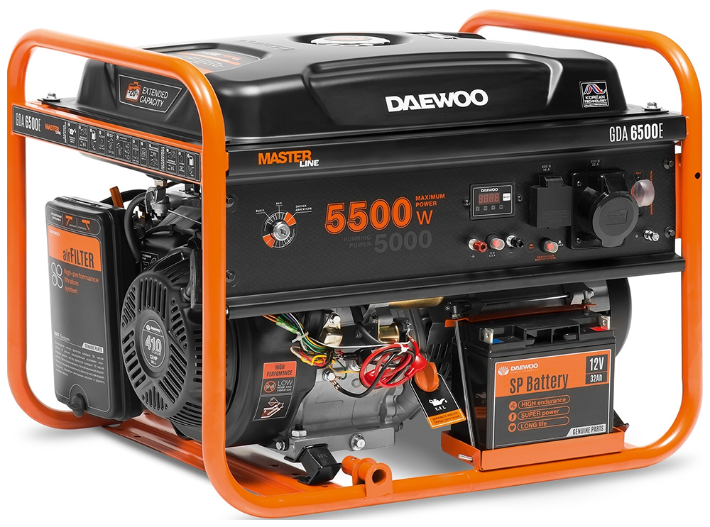 Электрический генератор и электростанция Daewoo Power Products GDA 6500 E