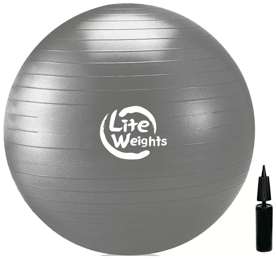 Мяч гимнастический Lite Weights 1868 LW (серебро) мяч lite weights 75cm purple bb010 30