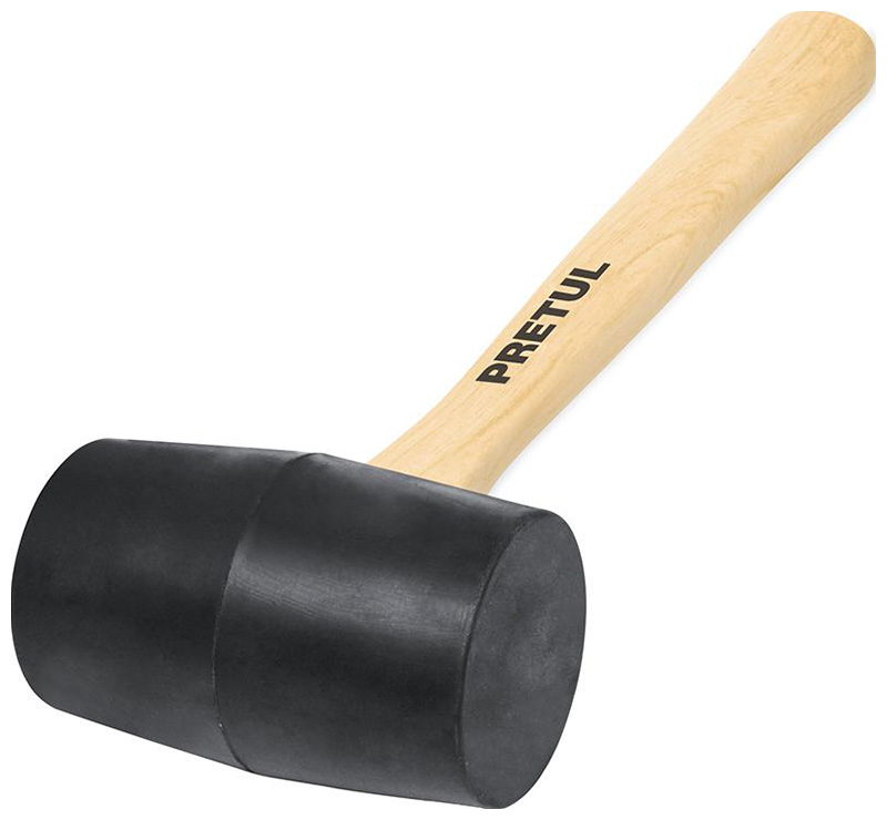 Изображение товара Киянка резиновая Truper PRETUL 20565 с деревянной ручкой 4.5 см диаметр