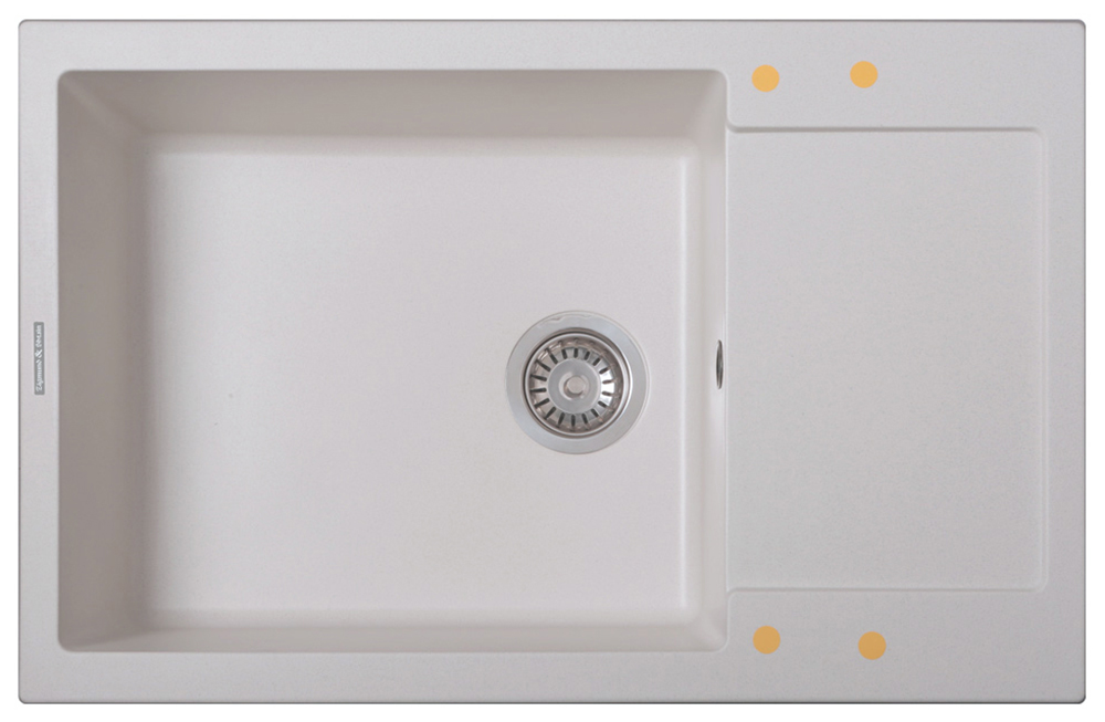 Изображение товара Кухонная мойка Zigmund & Shtain Rechteck 780.490 из искусственного гранита бежевого цвета