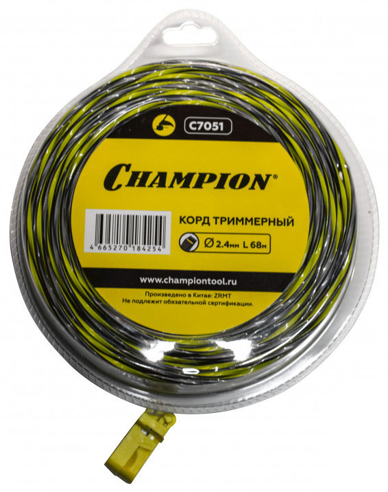 Изображение товара Корд триммерный Champion Tornado 2.4мм* 68м (витой квадрат) C7051