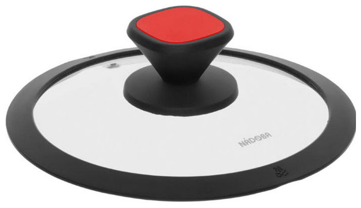 Изображение товара Стеклянная крышка Nadoba с силиконовым ободом, 20 см, серия GUSTA