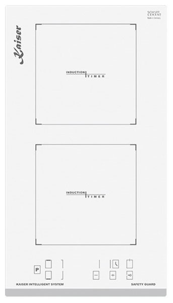 Изображение товара Электрическая индукционная варочная панель Kaiser KCT 3726 FI W с сенсорным управлением