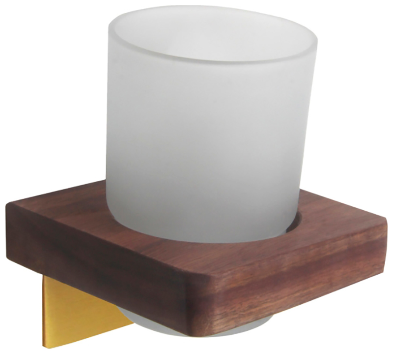 Изображение товара Держатель со стаканом для ванной комнаты Bronze de Luxe FOREST, матовое золото (10704G)