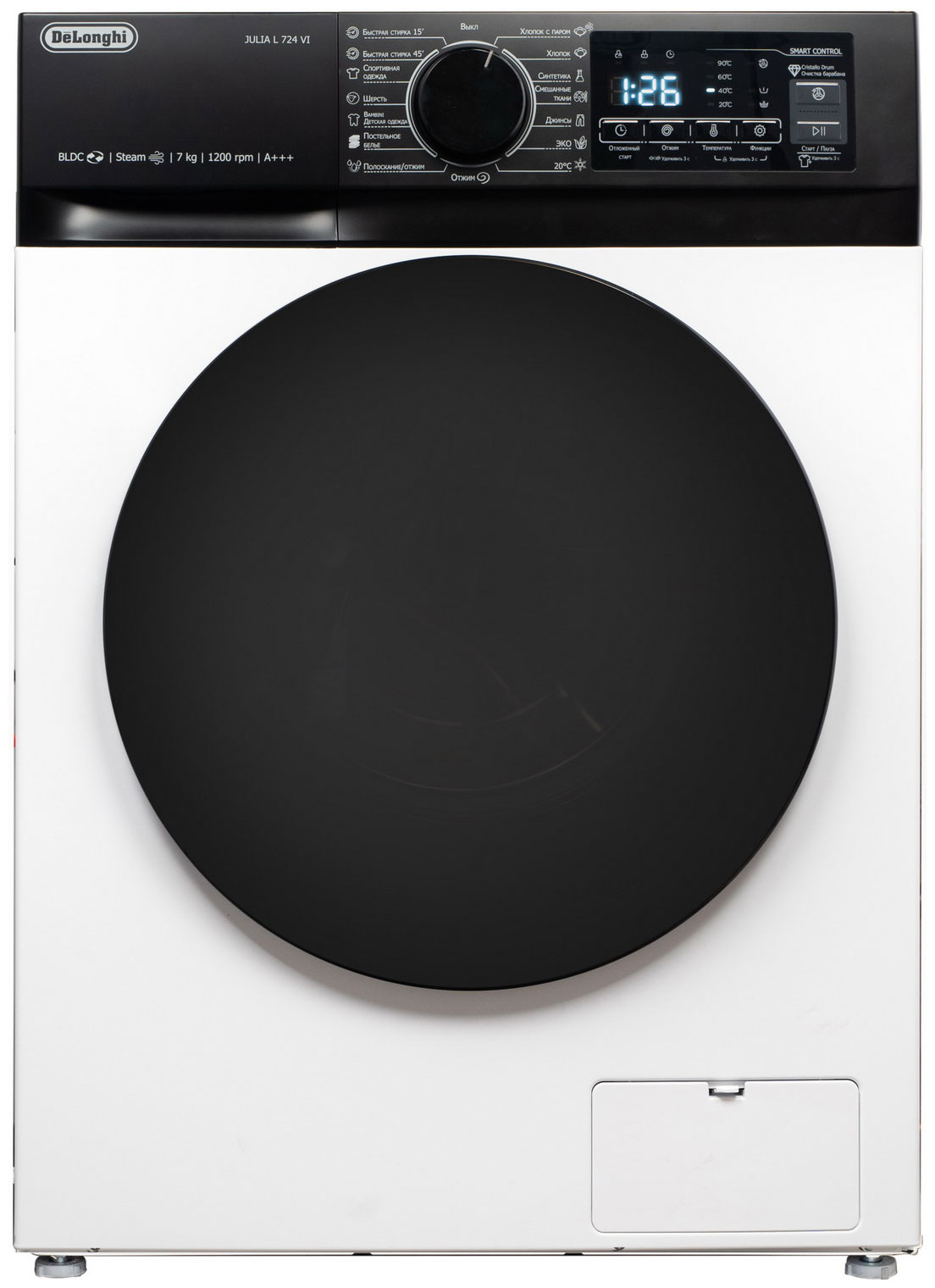 Изображение товара Стиральная машина De'Longhi JULIA L 724 VI узкая с функциями пара и быстрой стирки