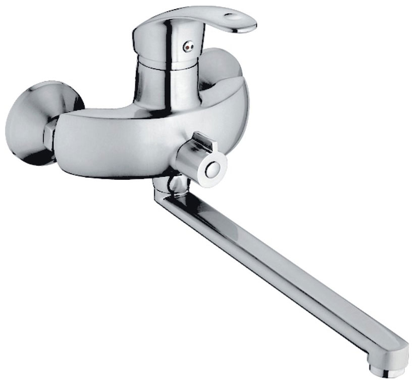 Изображение товара Декоративный смеситель для ванной Cron CN21 хром настенный с керамическим картриджем