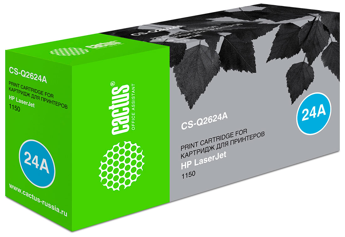 Изображение товара Картридж лазерный Cactus CS-Q2624A, для HP LaserJet 1150, ресурс 2500 страниц