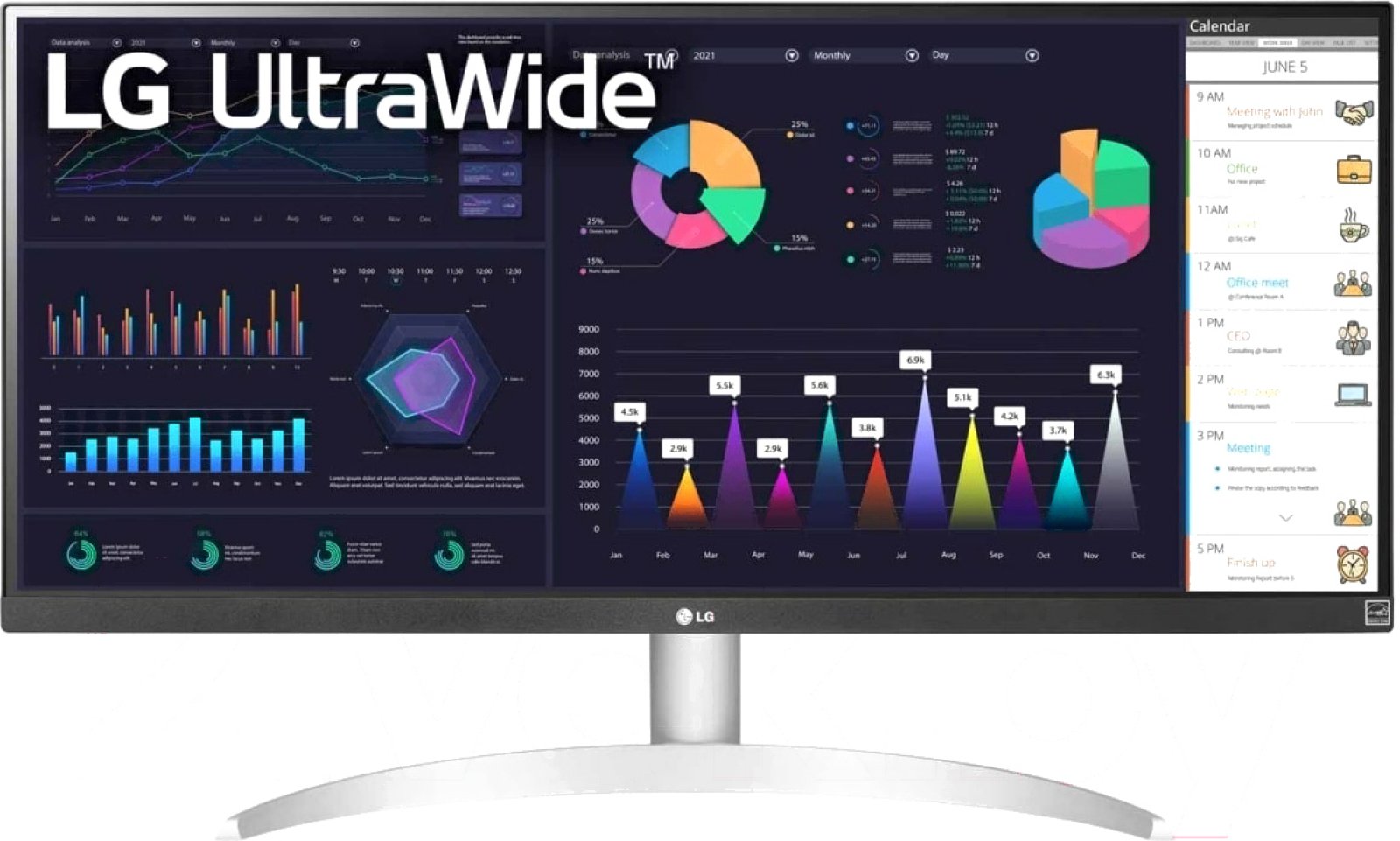 ЖК монитор LG 29'' UltraWide 29WQ600-W (29WQ600-W.ARUZ), серебристый ЖК монитор LG 29'' UltraWide 29WQ600-W (29WQ600-W.ARUZ), серебристый