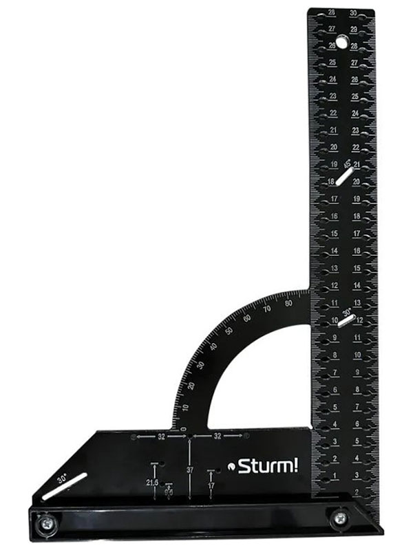 

Угольник универсальный Sturm! с подвижным стоппером (2020-08-300) 200x300 мм