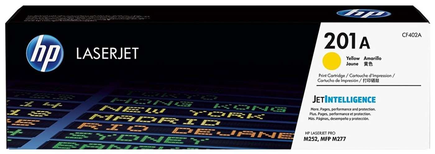 Изображение товара Лазерный картридж HP 201A CF402A желтый для M252 M277 печать 1400 страниц