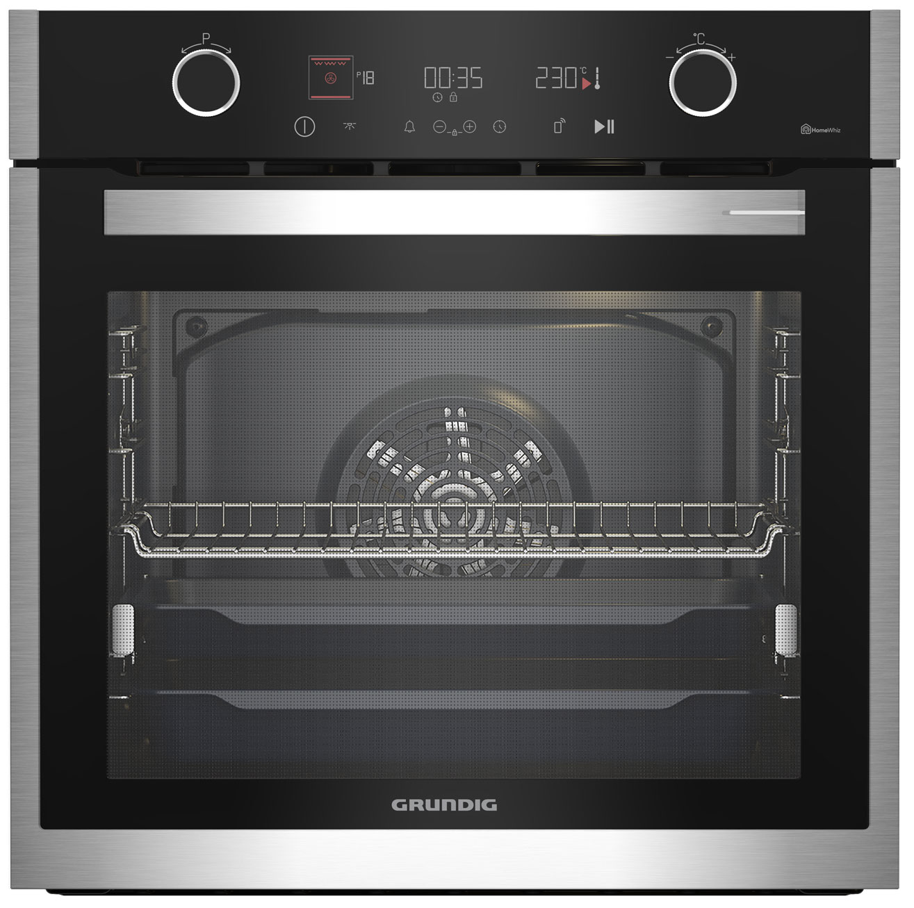 

Электрический духовой шкаф Grundig GEBM19400BMPHI нержавеющая сталь