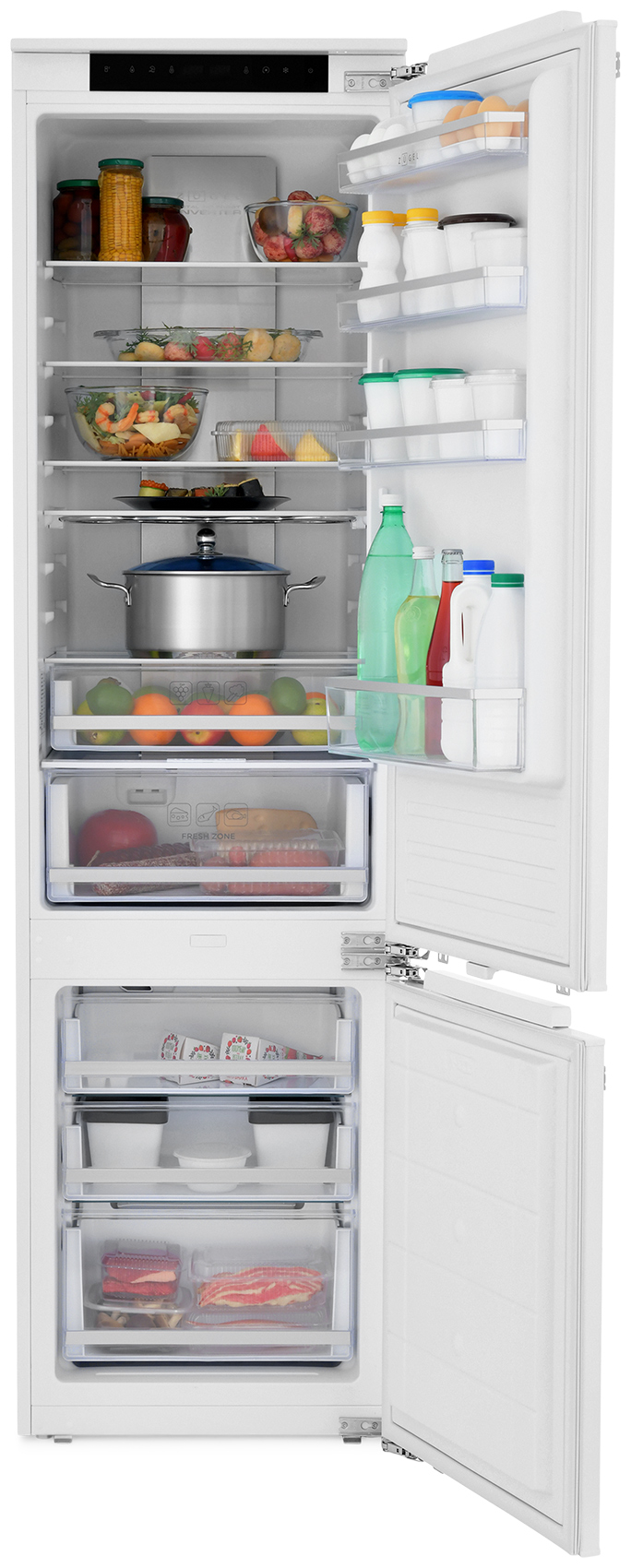 Изображение товара Встраиваемый двухкамерный холодильник Zugel ZRI2002FNF