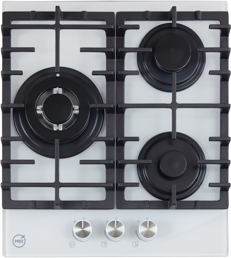 Изображение товара Газовая варочная панель MBS PG-451WH с 3 конфорками и электроподжигом