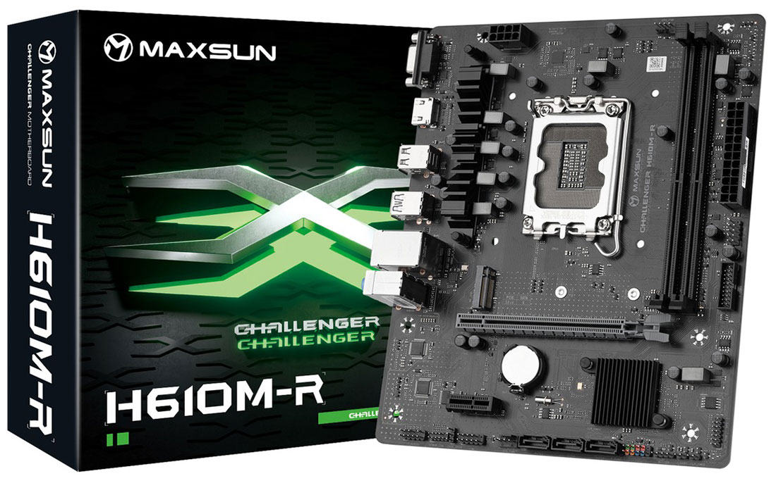 Изображение товара Материнская плата Maxsun MS-Challenger H610M-R (LGA1700, mATX)