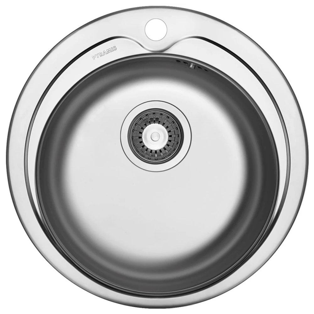 

Кухонная мойка Pyramis KIBA, 1TH, диаметр 92(100053701), Полированная сталь