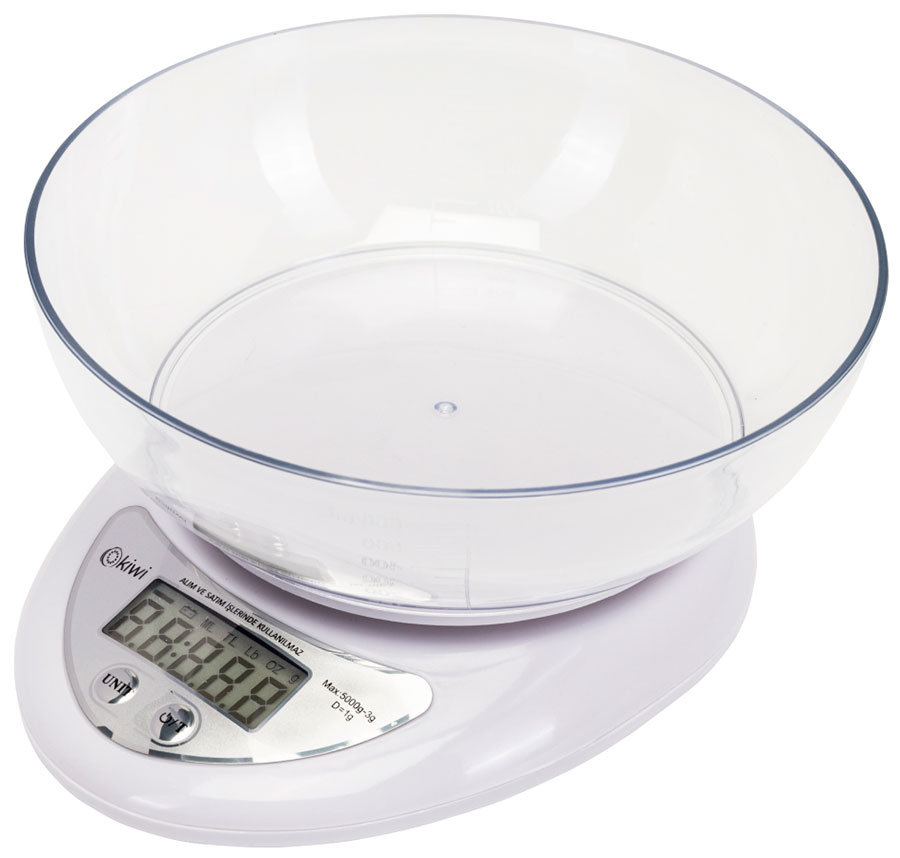 Изображение товара Kiwi KKS-1153W — кухонные весы, 5 кг, 1 г, чаша 600 мл
