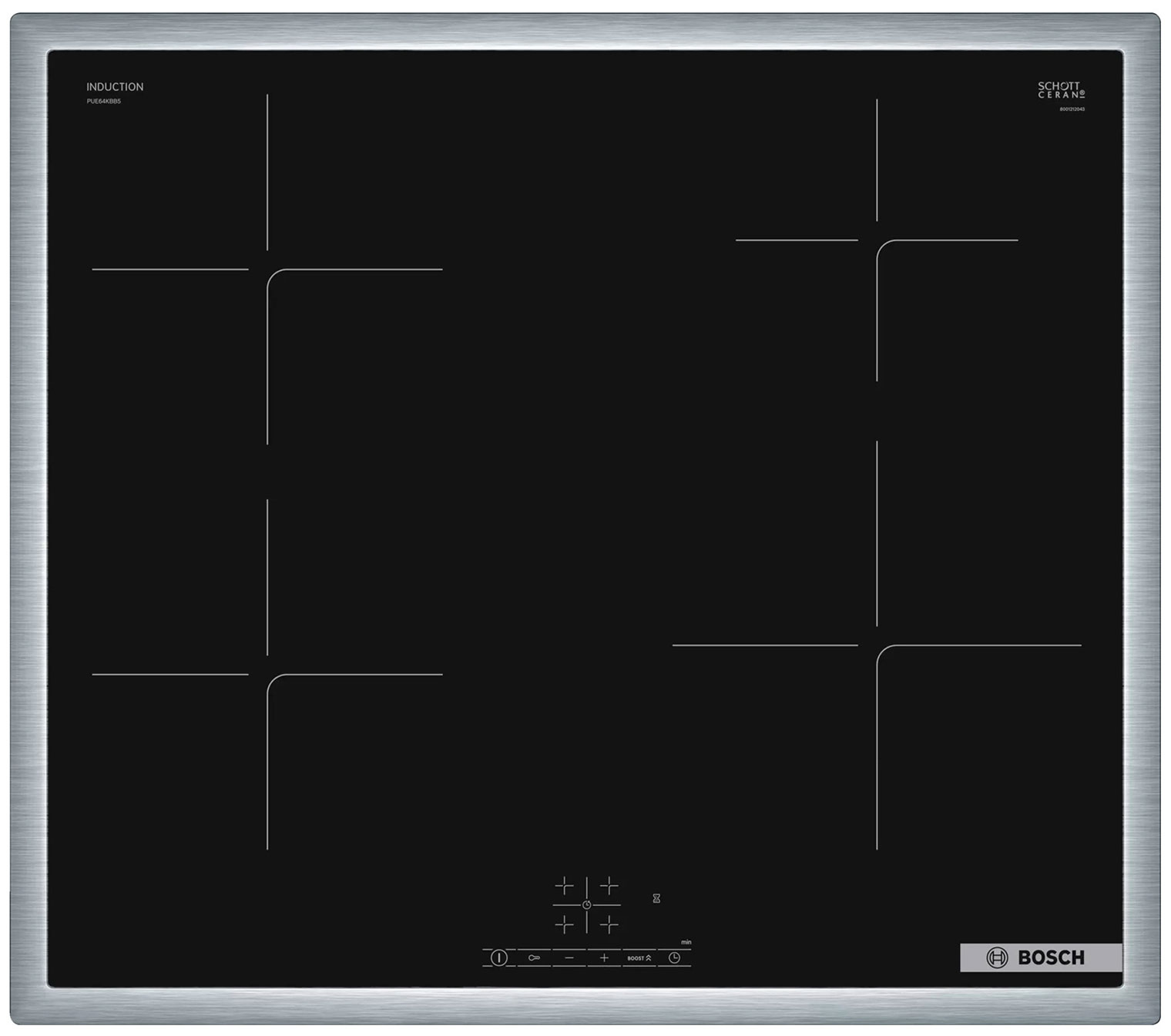 Изображение товара Встраиваемая индукционная варочная панель Bosch PUE64KBB5E