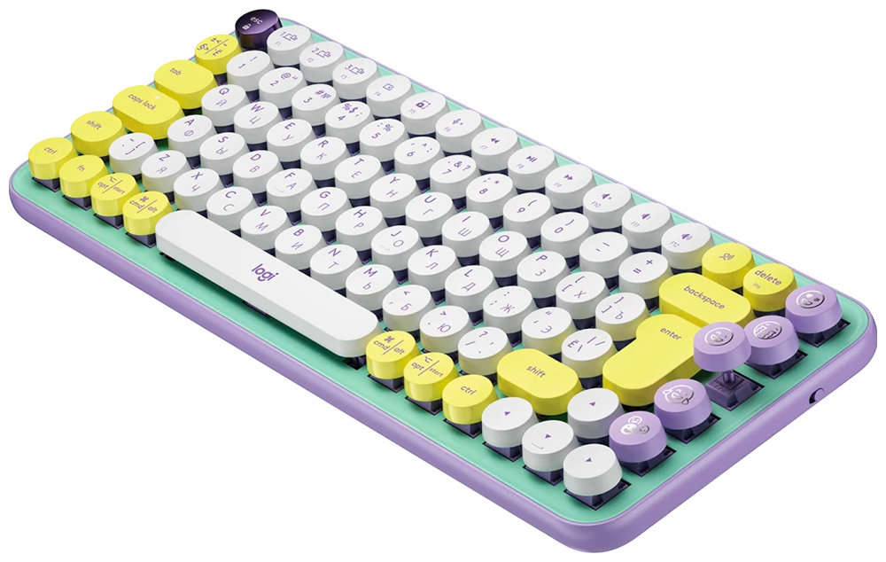 Изображение товара Беспроводная механическая клавиатура Logitech POP KEYS Daydream Rus Bluetooth компактная