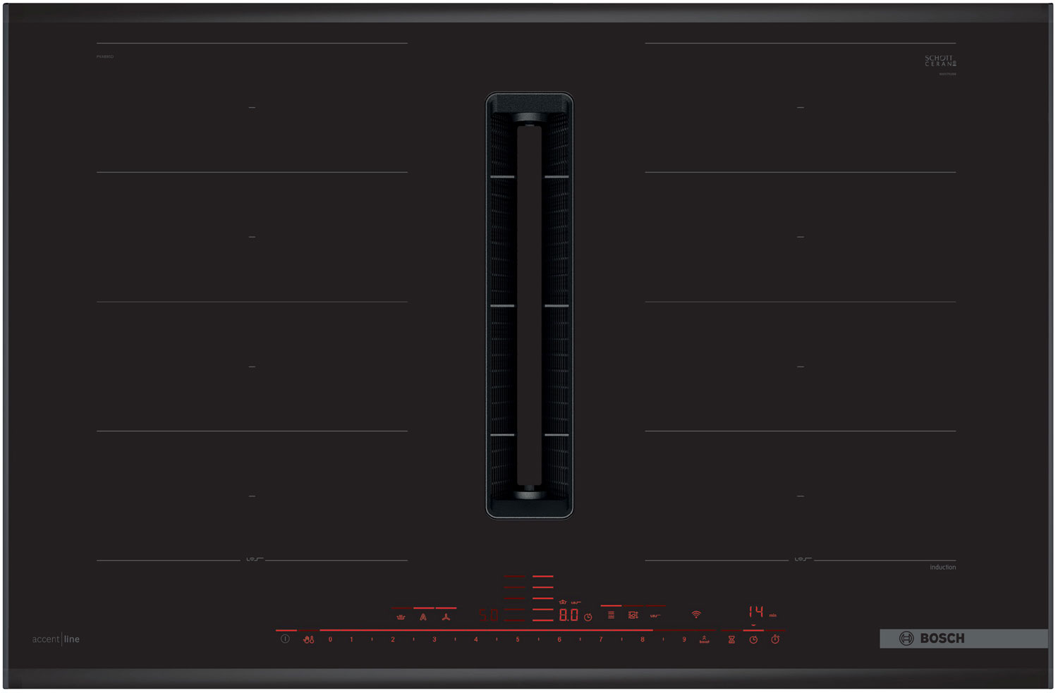 Индукционная варочная панель со встроенной вытяжкой Bosch PXX895D66E