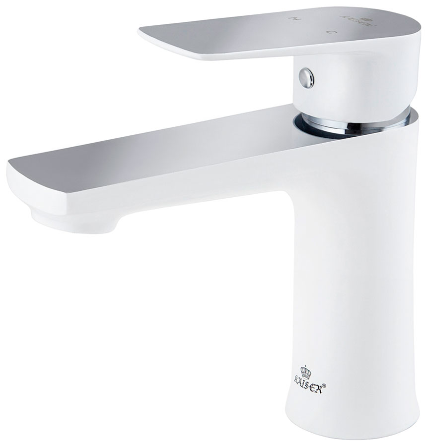 Изображение товара Смеситель для раковины Kaiser Atrio 60011 белый хром минимализм качество