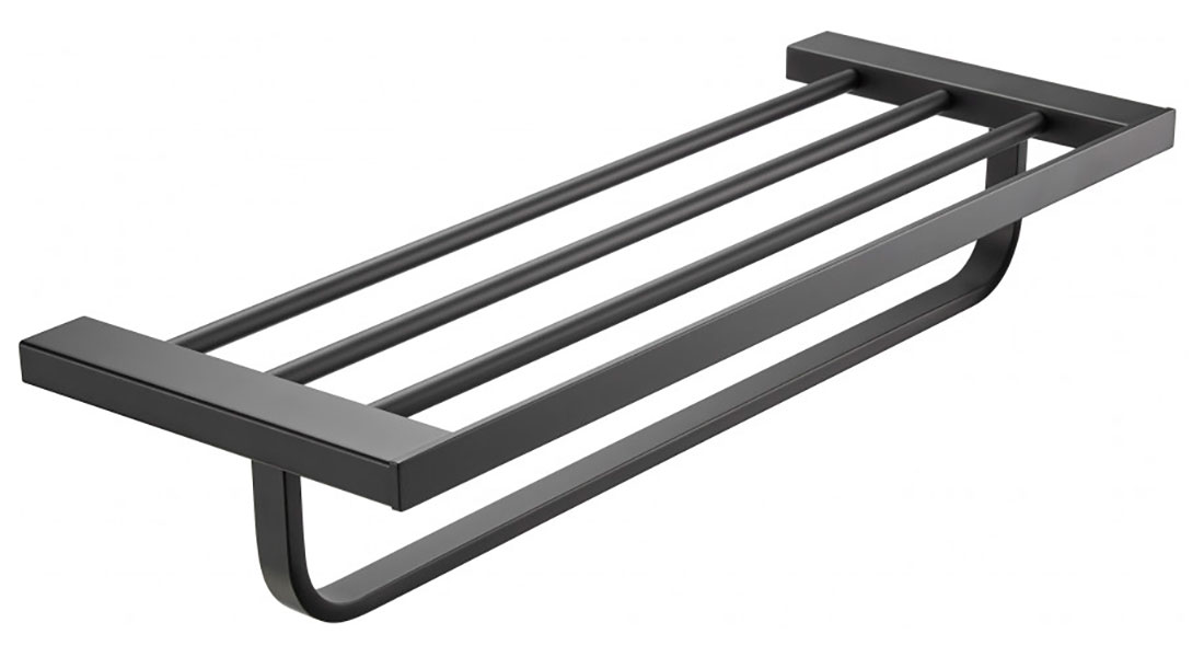 Изображение товара Полка для полотенец Milacio Ultra из нержавеющей стали 60 см черный матовый