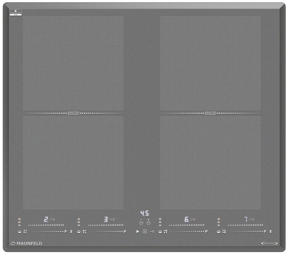 

Электрическая варочная панель Maunfeld CVI594SF2LGR Inverter, Серый