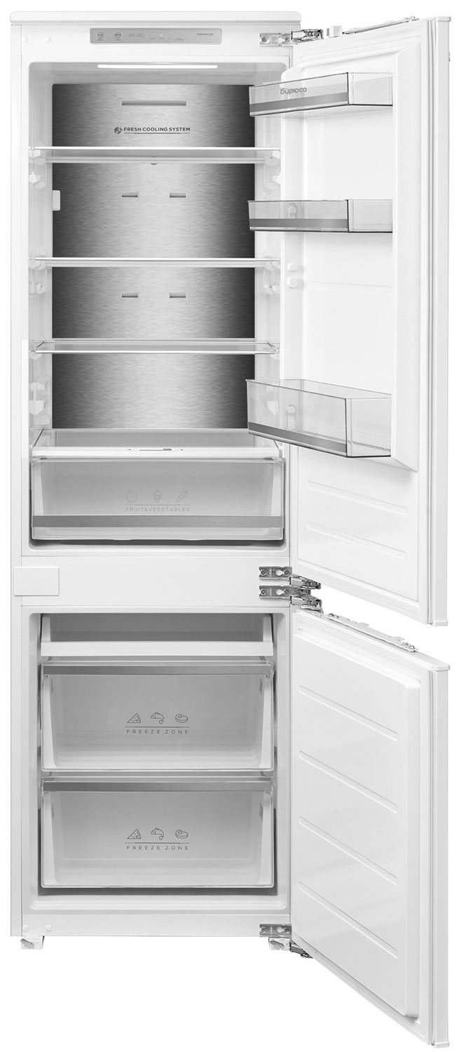 Изображение товара Встраиваемый двухкамерный холодильник Бирюса BI 267 Inverter NoFrost белый