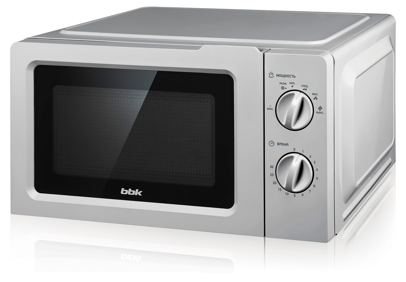 Изображение товара Микроволновая печь BBK 17MWS-784M/B серебро 700 Вт 17 л механическое управление