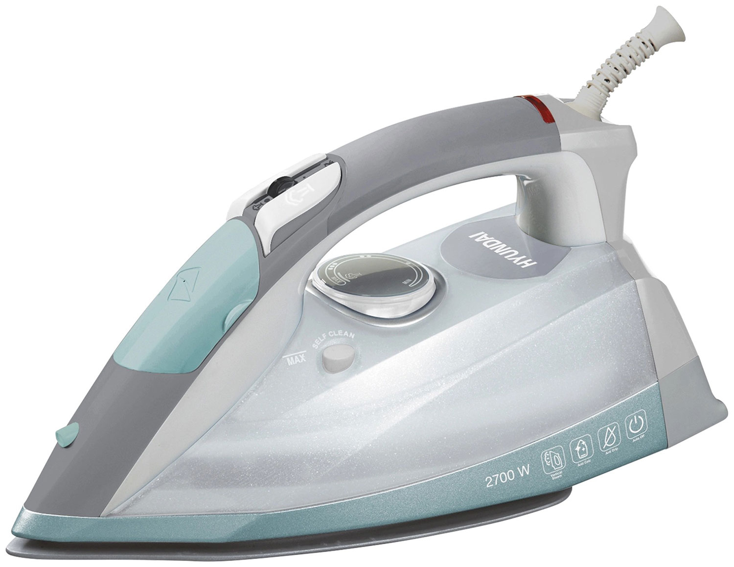 Изображение товара Утюг Hyundai H-SIP2700 с паровым ударом и вертикальным отпариванием 2700 Вт