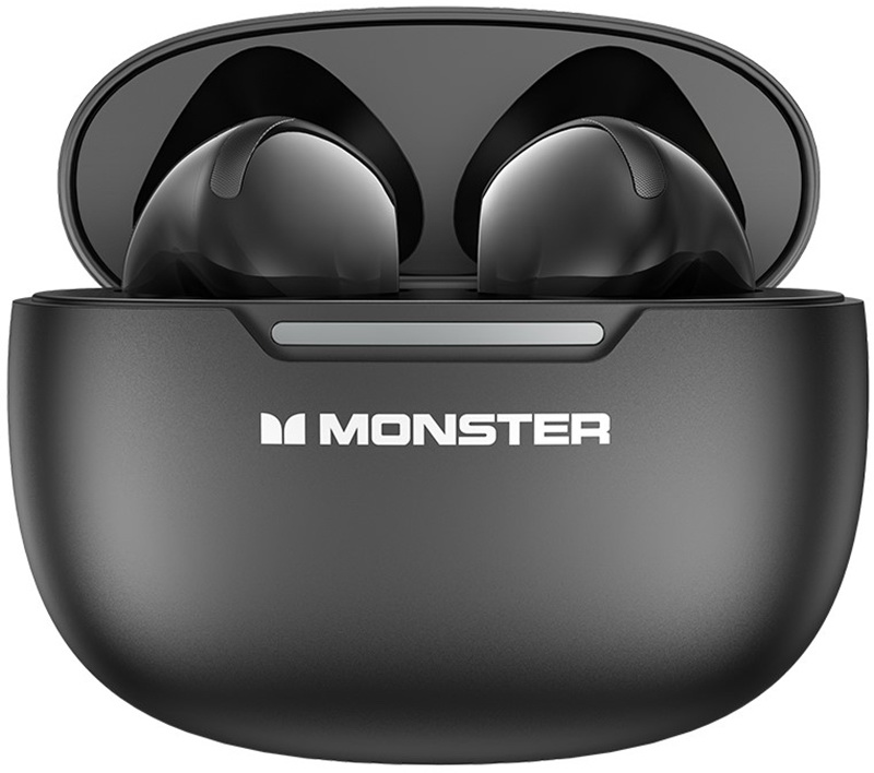 Изображение товара Беспроводные TWS наушники Monster N-Lite 208 черные с защитой IPX5 и Bluetooth 5.4