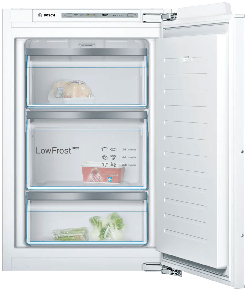 Изображение товара Встраиваемый морозильник Bosch GIV21AFE0, 96 л, электронное управление