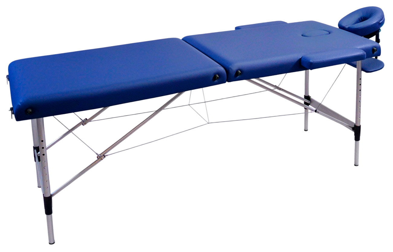 Изображение товара Массажный стол Unix Master 2 Section Blue складной с регулируемой высотой