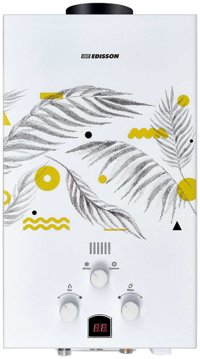 Изображение товара Газовый проточный водонагреватель Edisson E 20 GD — автоматический, с дисплеем, мощность 20 кВт