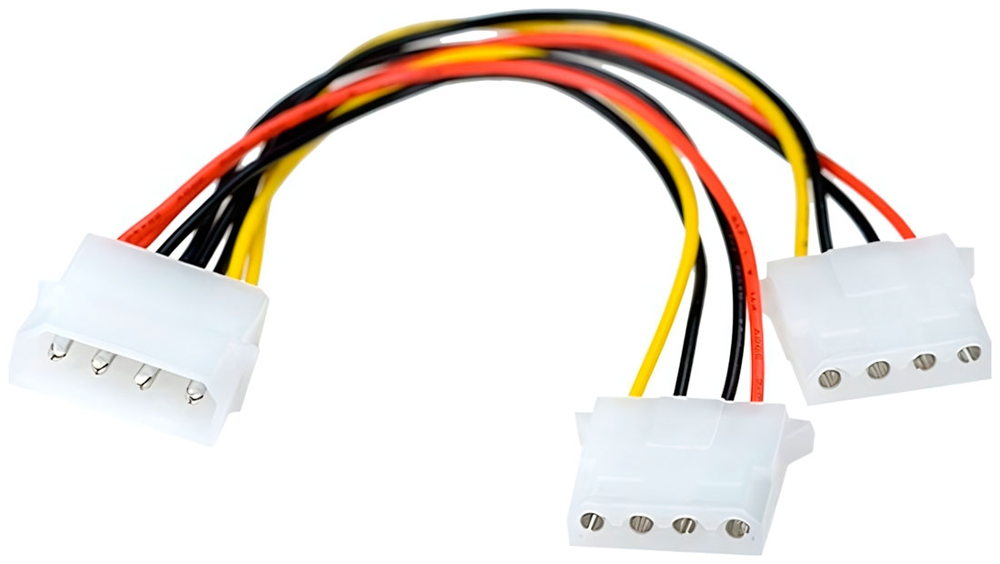 Изображение товара Разветвитель питания ExeGate EX-CC-PSU-1, Molex/2xMolex для HDD, 015м (EX261530RUS)