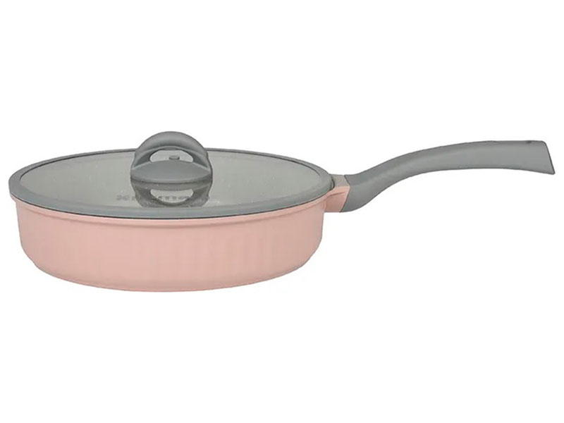 Изображение товара Сковорода Kukmara 260 мм Stella с ручкой стеклянной крышкой капучино