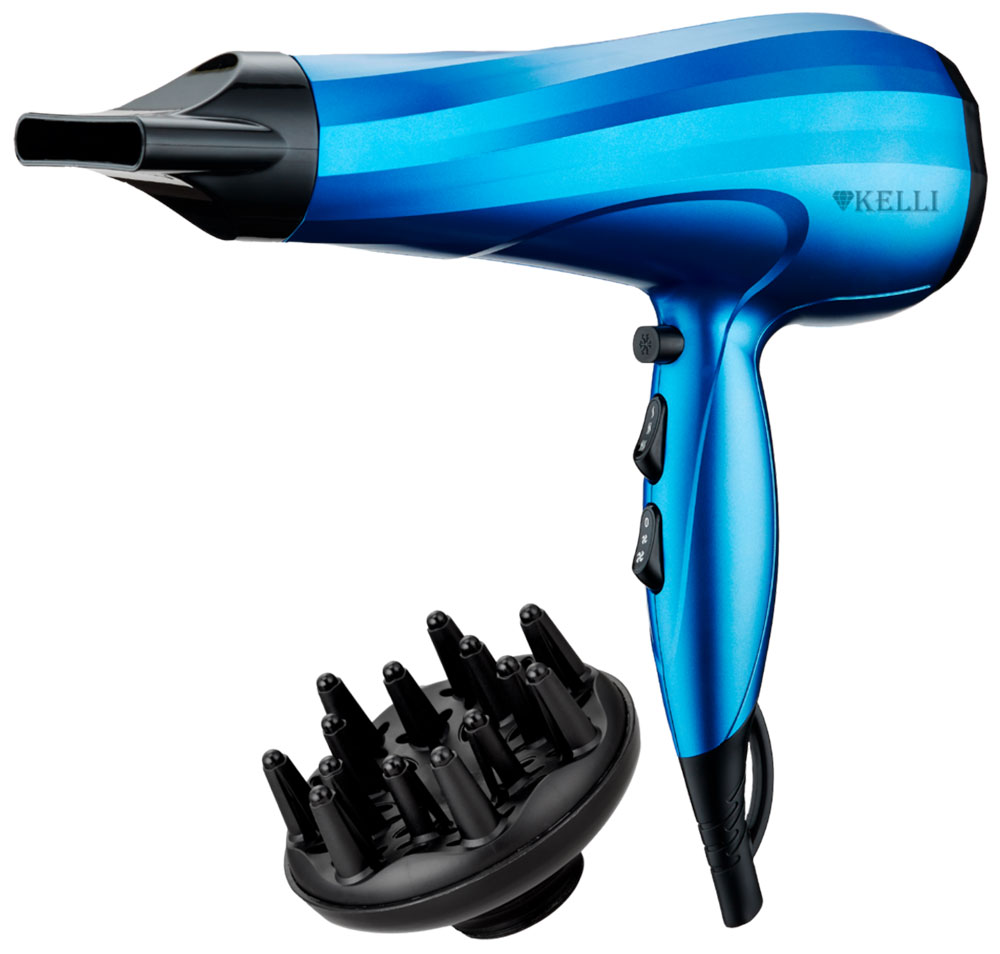 

Фен Kelli KL-1130, синий, Синий/черный