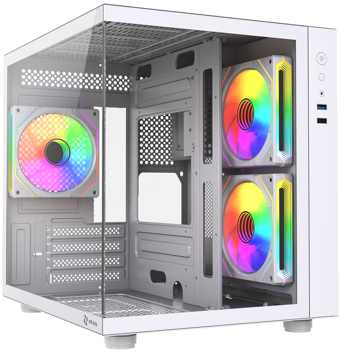 Изображение товара Компьютерный корпус 4FAN Yorshka White wFans (YORMAWFP)