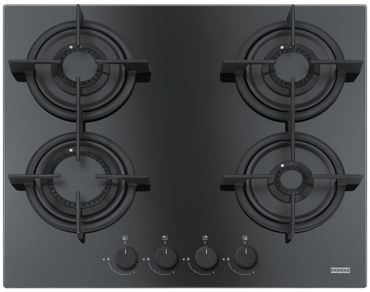 

Газовая варочная панель Franke FHCR 604 4G HE BK C (106.0374.280), Черный