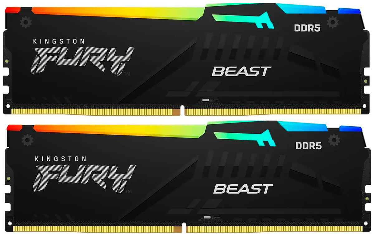 Изображение товара Оперативная память Kingston FURY Beast RGB EXPO DDR5 64GB (2x32GB) 5600MHz (KF556C36BBE2AK2-64)