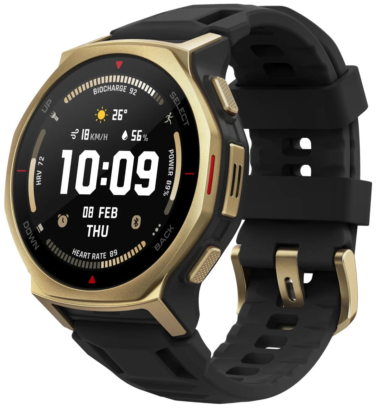 Изображение товара Умные часы и браслет Amazfit A2549 T-Rex 3 Pro 44mm Black Gold (6972596109532)
