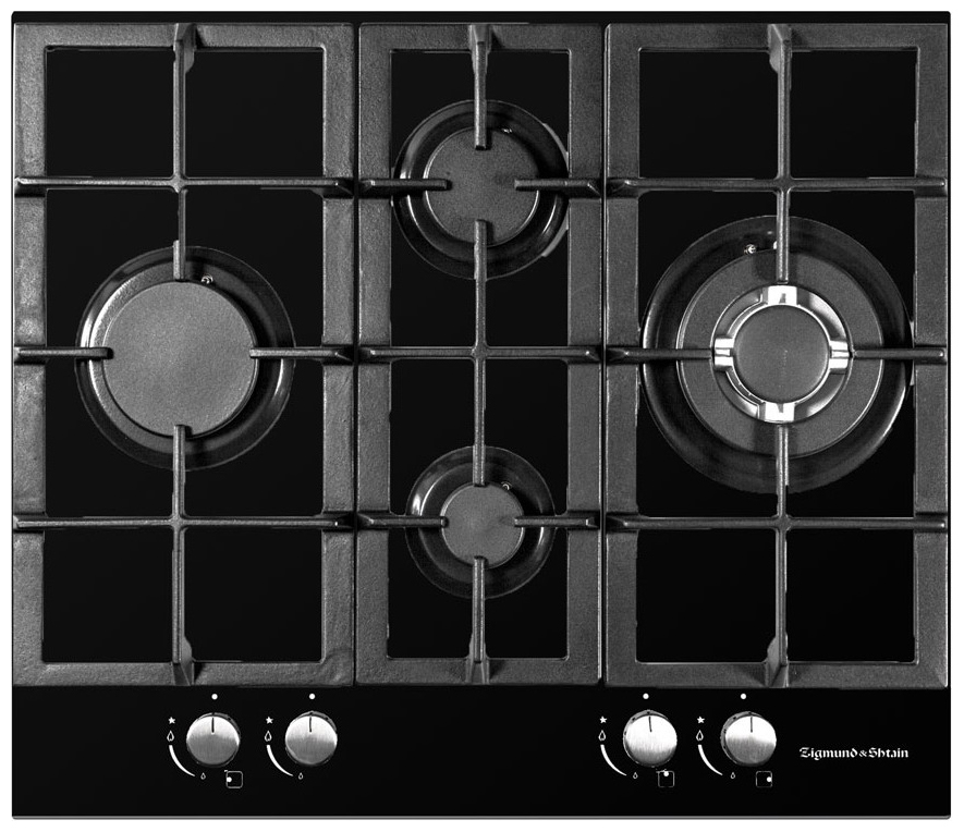 Встраиваемая газовая варочная панель Zigmund & Shtain MN 155.61 B gazovaya varochnaya panel iz zakalennogo stekla zigmund shtain mn 19761 b